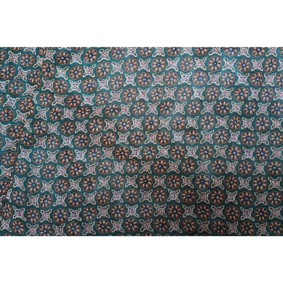 Pinkyotto Fit and Flare Chiffon Peasant Geometric Pattern Print Dress Green XS - Picture 7 of 11